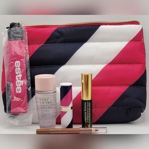 ESTEE LAUDER MAKEUP BAG & 4 COSMETICS! NEW!!!